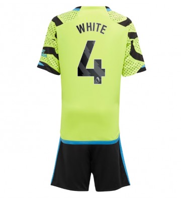 Arsenal Benjamin White #4 Vieras Pelipaita Lasten 2023-24 Lyhyet Hihat (+ Lyhyet housut)